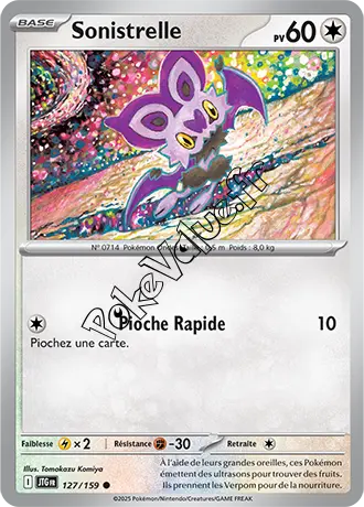 Carte Pokémon Sonistrelle  n°127 de la série Aventures Ensemble