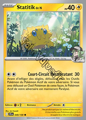 Carte Pokémon Statitik de N  n°049 de la série Aventures Ensemble