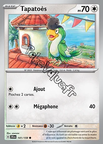Carte Pokémon Tapatoès n°141 de la série Aventures Ensemble