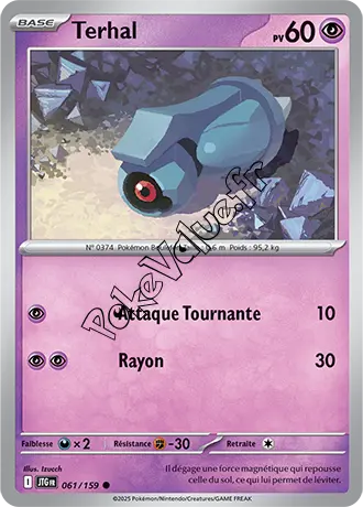 Carte Pokémon Terhal  n°061 de la série Aventures Ensemble