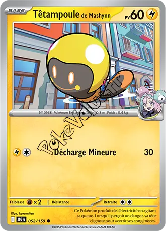 Carte Pokémon Têtampoule de Mashynn  n°052 de la série Aventures Ensemble