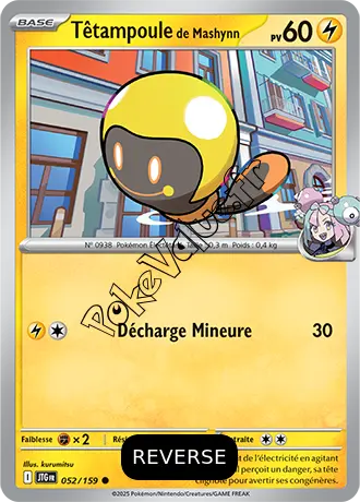 Carte Pokémon Têtampoule de Mashynn  Reverse n°052 de la série Aventures Ensemble