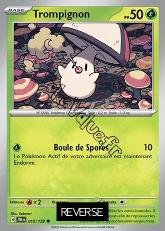Carte Pokémon Trompignon  Reverse n°010 de la série Aventures Ensemble