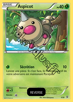 Carte Pokémon Marisson  Reverse n°3 de la série Bienvenue à Kalos