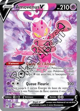 Carte Pokémon Amovénus V  n°178 de la série Origine Perdue