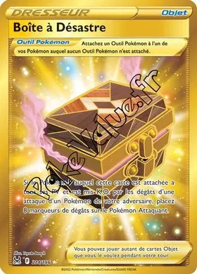 Carte Pokémon Boîte à Désastre n°214 de la série Origine Perdue