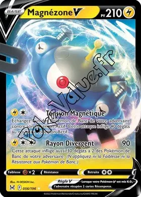 Carte Pokémon Magnézone V  n°056 de la série Origine Perdue