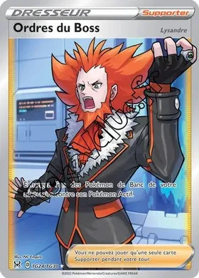 Carte Pokémon Ordres du Boss n°TG24 de la série Origine Perdue