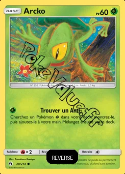 Carte Pokémon Arcko Reverse n°20 de la série Tonnerre Perdu