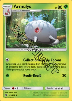 Carte Pokémon Armulys n°25 de la série Tonnerre Perdu