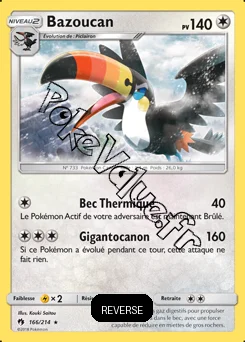 Carte Pokémon Bazoucan Reverse n°166 de la série Tonnerre Perdu