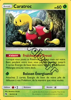 Carte Pokémon Caratroc n°16 de la série Tonnerre Perdu