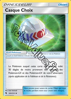 Carte Pokémon Casque Choix n°169 de la série Tonnerre Perdu