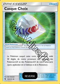 Carte Pokémon Casque Choix Reverse n°169 de la série Tonnerre Perdu