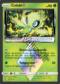 Carte Pokémon Celebi n°19 de la série Tonnerre Perdu