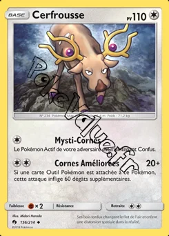Carte Pokémon Cerfrousse n°156 de la série Tonnerre Perdu