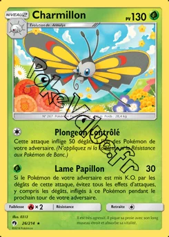 Carte Pokémon Charmillon n°26 de la série Tonnerre Perdu