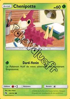 Carte Pokémon Chenipotte n°24 de la série Tonnerre Perdu
