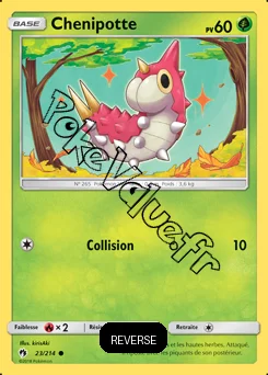 Carte Pokémon Chenipotte Reverse n°23 de la série Tonnerre Perdu