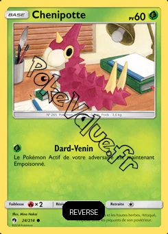 Carte Pokémon Chenipotte Reverse n°24 de la série Tonnerre Perdu