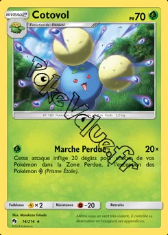 Carte Pokémon Cotovol n°14 de la série Tonnerre Perdu