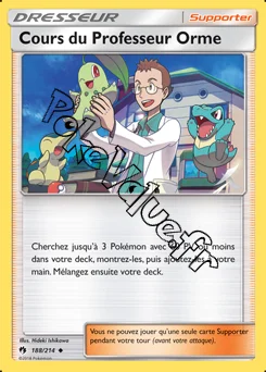Carte Pokémon Cours du Professeur Orme n°188 de la série Tonnerre Perdu