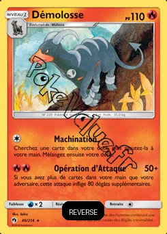 Carte Pokémon Démolosse Reverse n°46 de la série Tonnerre Perdu