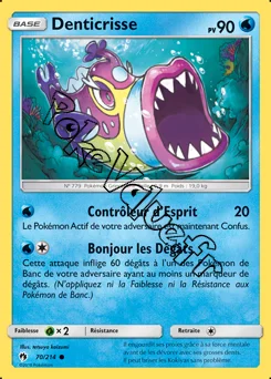 Carte Pokémon Denticrisse n°70 de la série Tonnerre Perdu