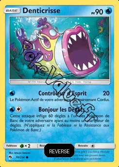 Carte Pokémon Denticrisse Reverse n°70 de la série Tonnerre Perdu