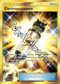 Carte Pokémon Électropuissance n°232 de la série Tonnerre Perdu
