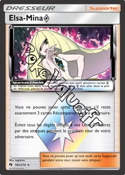 Carte Pokémon Elsa Mina n°182 de la série Tonnerre Perdu
