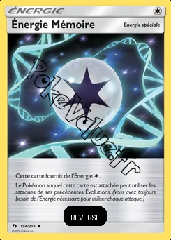 Carte Pokémon Énergie Mémoire Reverse n°194 de la série Tonnerre Perdu