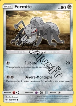 Carte Pokémon Fermite n°128 de la série Tonnerre Perdu