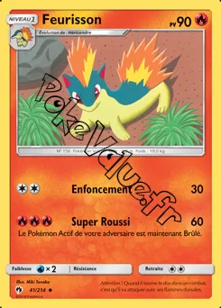 Carte Pokémon Feurisson n°41 de la série Tonnerre Perdu