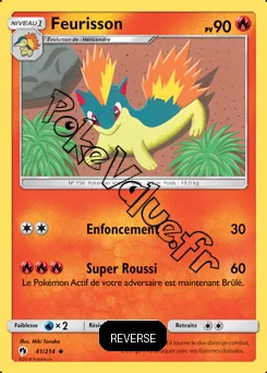Carte Pokémon Feurisson Reverse n°41 de la série Tonnerre Perdu