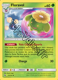Carte Pokémon Floravol n°13 de la série Tonnerre Perdu