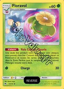 Carte Pokémon Floravol Reverse n°13 de la série Tonnerre Perdu
