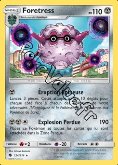Carte Pokémon Foretress n°124 de la série Tonnerre Perdu