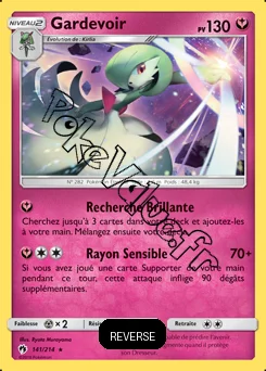 Carte Pokémon Gardevoir  Reverse n°141 de la série Tonnerre Perdu