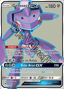 Carte Pokémon Genesect GX  n°204 de la série Tonnerre Perdu