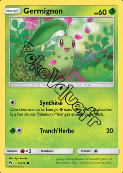 Carte Pokémon Germignon n°5 de la série Tonnerre Perdu