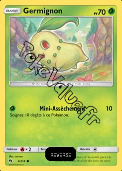 Carte Pokémon Germignon Reverse n°6 de la série Tonnerre Perdu