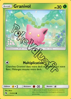 Carte Pokémon Granivol n°11 de la série Tonnerre Perdu
