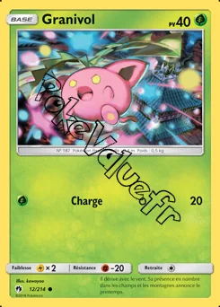 Carte Pokémon Granivol n°12 de la série Tonnerre Perdu