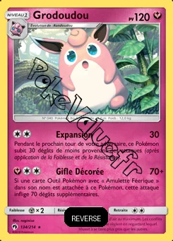 Carte Pokémon Grodoudou Reverse n°134 de la série Tonnerre Perdu
