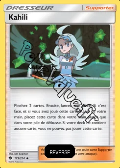 Carte Pokémon Kahili Reverse n°179 de la série Tonnerre Perdu