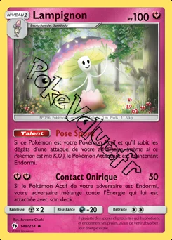 Carte Pokémon Lampignon n°148 de la série Tonnerre Perdu