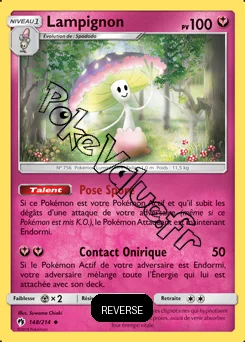 Carte Pokémon Lampignon Reverse n°148 de la série Tonnerre Perdu