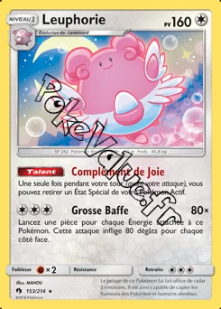 Carte Pokémon Leuphorie n°153 de la série Tonnerre Perdu