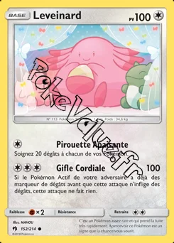 Carte Pokémon Leveinard  n°152 de la série Tonnerre Perdu